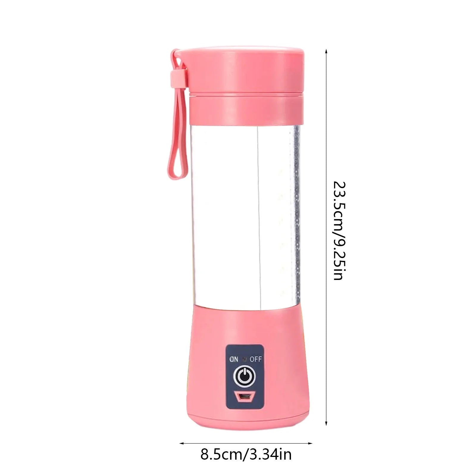 Portable USB Rechargeable Blender, 6-Blade Handheld Juicer for Shakes, 380Ml Capacity, Easy Clean,Travel & Outdoor Use